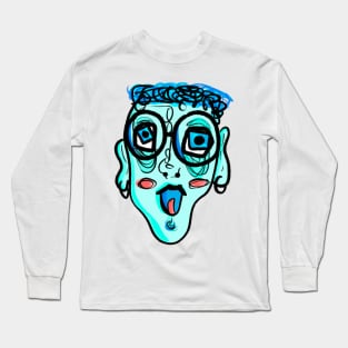 blue face Long Sleeve T-Shirt